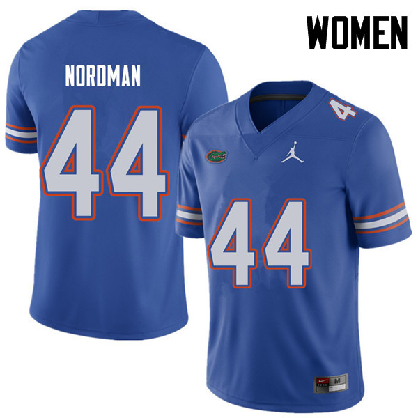 Jordan Brand Women #44 Tucker Nordman Florida Gators College Football Jerseys Sale-Royal - Click Image to Close